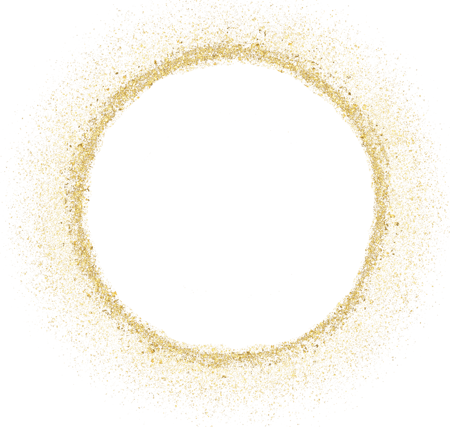 gold glitter shiny sprinkles circle